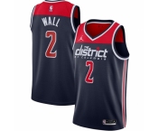 Men's Washington Wizards #2 John Wall Jordan Brand Navy 2020-21 Swingman Jersey
