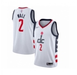 Men's Washington Wizards #2 John Wall Swingman White Basketball Jersey 2019-20 City Edition