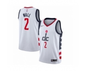 Men's Washington Wizards #2 John Wall Swingman White Basketball Jersey 2019-20 City Edition