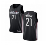 Men's Washington Wizards #21 Moritz Wagner Authentic Black Basketball Jersey - City Edition