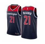 Men's Washington Wizards #21 Moritz Wagner Authentic Navy Blue Basketball Jersey Statement Edition
