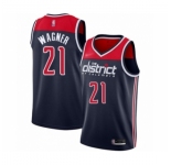 Men's Washington Wizards #21 Moritz Wagner Authentic Navy Blue Finished Basketball Jersey - Statement Edition