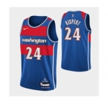 Men's Washington Wizards #24 Corey Kispert 75th Anniversary 2021-2022 Blue City Edition Stitched Basketball Jersey