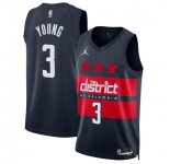 Men's Washington Wizards #3 Trae Young Navy 2024-25 Statement Edition Stitched Basketball Jersey