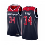 Men's Washington Wizards #34 C.J. Miles Authentic Navy Blue Basketball Jersey Statement Edition
