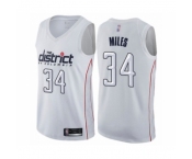 Men's Washington Wizards #34 C.J. Miles Authentic White Basketball Jersey - City Edition