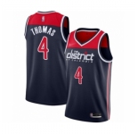 Men's Washington Wizards #4 Isaiah Thomas Authentic Navy Blue Finished Basketball Jersey - Statement Edition