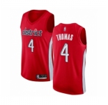 Men's Washington Wizards #4 Isaiah Thomas Red Swingman Jersey - Earned Edition