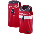 Men's Washington Wizards #4 Russell Westbrook Nike Red 2020-21 Swingman Jersey