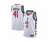 Men's Washington Wizards #41 Wes Unseld Swingman White Basketball Jersey 2019-20 City Edition