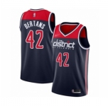 Men's Washington Wizards #42 Davis Bertans Authentic Navy Blue Finished Basketball Jersey - Statement Edition