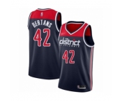 Men's Washington Wizards #42 Davis Bertans Authentic Navy Blue Finished Basketball Jersey - Statement Edition