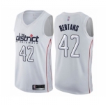 Men's Washington Wizards #42 Davis Bertans Authentic White Basketball Jersey - City Edition