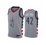 Men's Washington Wizards #42 Davis Bertans Gray City Edition New Uniform 2020-21 Stitched Basketball Jersey