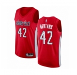 Men's Washington Wizards #42 Davis Bertans Red Swingman Jersey - Earned Edition