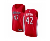 Men's Washington Wizards #42 Davis Bertans Red Swingman Jersey - Earned Edition