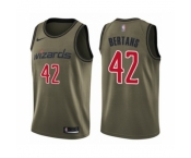 Men's Washington Wizards #42 Davis Bertans Swingman Green Salute to Service Basketball Jersey