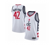 Men's Washington Wizards #42 Davis Bertans Swingman White Basketball Jersey 2019-20  City Edition