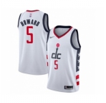 Men's Washington Wizards #5 Juwan Howard Swingman White Basketball Jersey 2019-20 City Edition