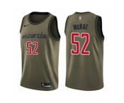 Men's Washington Wizards #52 Jordan McRae Swingman Green Salute to Service Basketball Jersey