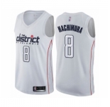 Men's Washington Wizards #8 Rui Hachimura Authentic White Basketball Jersey - City Edition