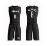 Men's Washington Wizards #8 Rui Hachimura Swingman Black Basketball Suit Jersey - City Edition