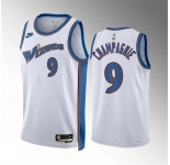 Men's Washington Wizards #9 Justin Champagnie White Classic Edition Stitched Basketball Jersey