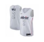 Nike Washington Wizards #2 John Wall White NBA Swingman City Edition Jersey