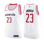Women's Nike Washington Wizards #23 Michael Jordan Swingman White Pink Fashion NBA Jersey