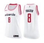 Women's Nike Washington Wizards #8 Tim Frazier Swingman White Pink Fashion NBA Jersey