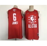 Men Jordan Los Angeles Lakers #6 LeBron James Red 2022 NBA All-Star Swingman Basketball Jersey