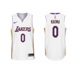 Men Los Angeles Lakers #0 Kyle Kuzma White 2017-18 Swingman NBA Jersey