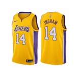 Men Los Angeles Lakers #14 Brandon Ingram Gold 2017-18 Swingman NBA Jersey