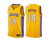 Men Los Angeles Lakers #14 Brandon Ingram Gold 2017-18 Swingman NBA Jersey