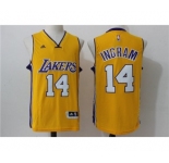 Men Los Angeles Lakers #14 Brandon Ingram Gold Stitched NBA Jersey