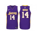 Men Los Angeles Lakers #14 Brandon Ingram Purple 2017-18 Swingman NBA Jersey