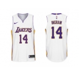 Men Los Angeles Lakers #14 Brandon Ingram White 2017-18 Swingman NBA Jersey
