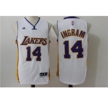 Men Los Angeles Lakers #14 Brandon Ingram White Stitched NBA Jersey