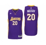 Men Los Angeles Lakers #20 Timofey Mozgov Road Purple New Swingman Jersey