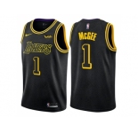 Men Nike Los Angeles Lakers #1 JaVale McGee Black NBA Swingman City Edition Jersey