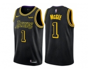 Men Nike Los Angeles Lakers #1 JaVale McGee Black NBA Swingman City Edition Jersey