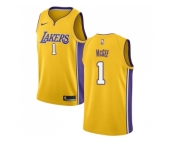 Men Nike Los Angeles Lakers #1 JaVale McGee Gold NBA Swingman Icon Edition Jersey