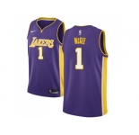 Men Nike Los Angeles Lakers #1 JaVale McGee Purple NBA Swingman Statement Edition Jersey