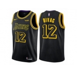 Men Nike Los Angeles Lakers #12 Vlade Divac Authentic Black City Edition NBA Jersey
