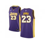 Men Nike Los Angeles Lakers #23 LeBron James Purple NBA Swingman Statement Edition Jersey