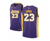 Men Nike Los Angeles Lakers #23 LeBron James Purple NBA Swingman Statement Edition Jersey