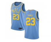 Men Nike Los Angeles Lakers #23 LeBron James Royal Blue NBA Swingman Hardwood Classics Jersey