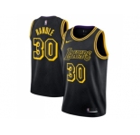 Men Nike Los Angeles Lakers #30 Julius Randle Black NBA Swingman City Edition Jersey
