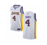 Men Nike Los Angeles Lakers #4 Byron Scott Authentic White NBA Jersey - Association Edition