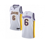Men Nike Los Angeles Lakers #6 Jordan Clarkson Authentic White NBA Jersey - Association Edition
